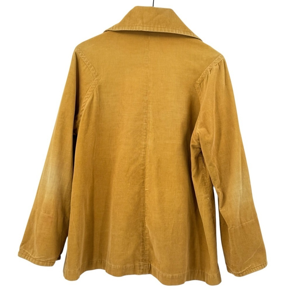 Vintage 1960s Corduroy Swing Coat Jacket Tan Yellow Nardi's of Dallas | L/XL - Picture 10 of 11